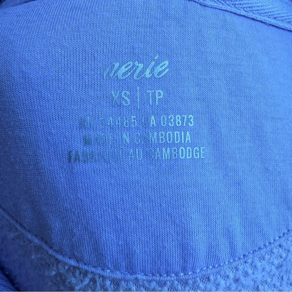 Aerie Dream Sherpa Quarter Zip Sweatshirt Pullover Purple XS - Picture 9 of 12